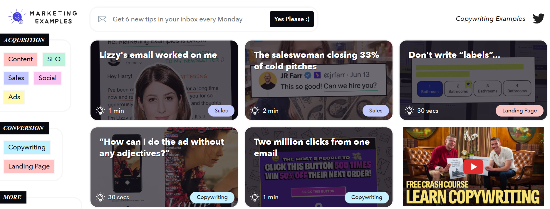 Marketing Examples untuk Copywriting Marketing Examples untuk Copywriting